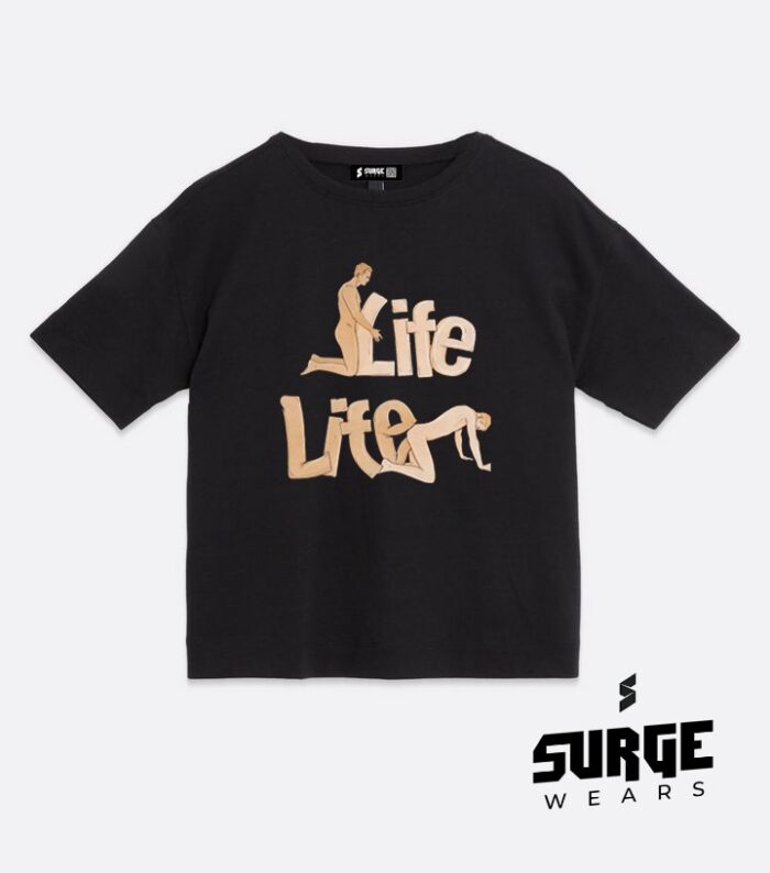 Surge wear Original Round neck T Shirt (Black)